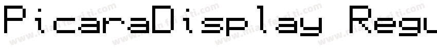 PicaraDisplay Regular字体转换
